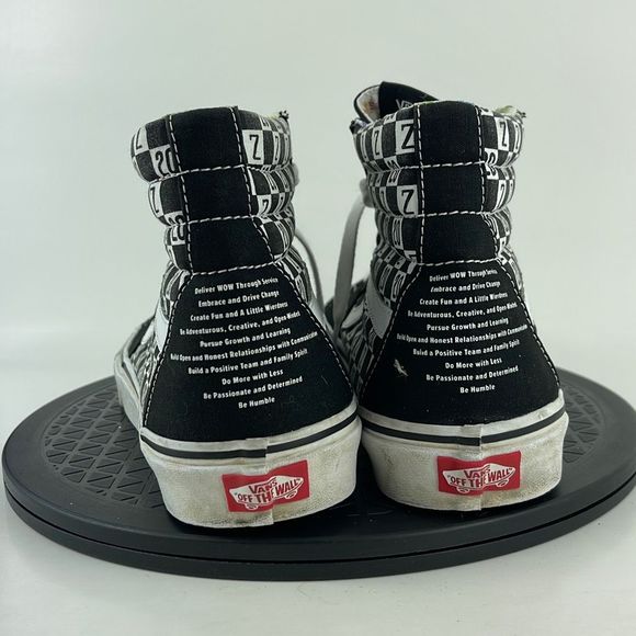 Vans Sk8-Hi Black/White Suede Canvas Athletic Skates Shoes Men’s Size 10.5 - Picture 6 of 12